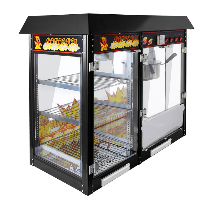 Machine à popcorn pour événements avec étagères chauffantes