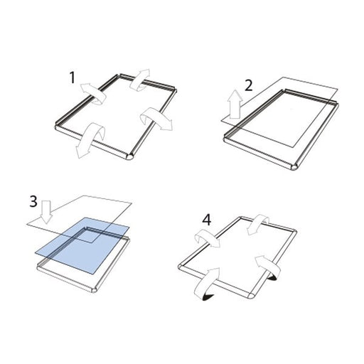 Cornice a scatto da parete A4 profilo 25mm - Top Eventi Store