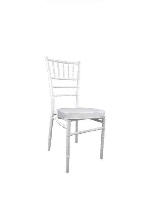 Chaise blanche Chiavarina avec coussin