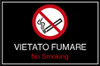 Adesivo Segnaletica VIETATO FUMARE Varie Misure personalizzabile