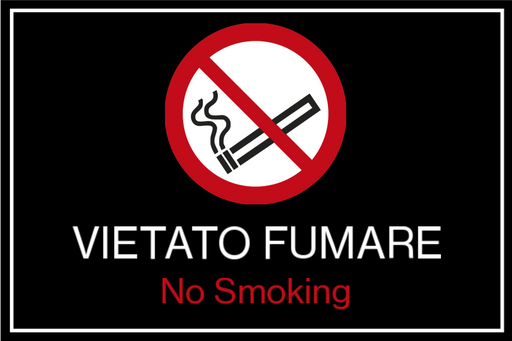 Adesivo Segnaletica VIETATO FUMARE Varie Misure personalizzabile