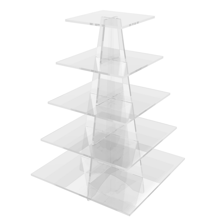 Alzata plexiglass 5 ripiani quadrati - Top Eventi Store
