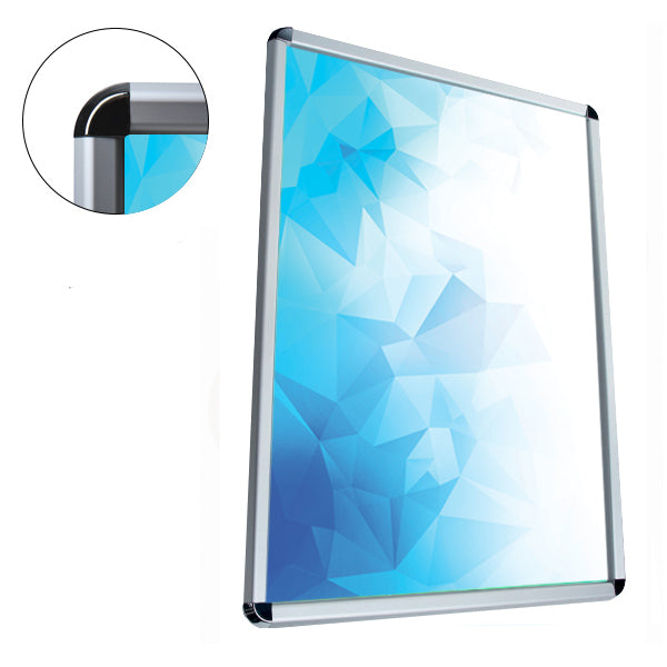 QWORK® Supporto Informazioni Di Alluminio - A4 - Cornice A Scatto Girevole A 360° - Angolo Sicuro - Regolabile In Altezza 75~120 Cm (Argento, A4 - 9