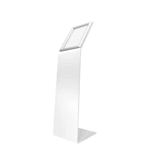 Leggio in metallo Bianco con cornice A4 verticale | Top Eventi Store