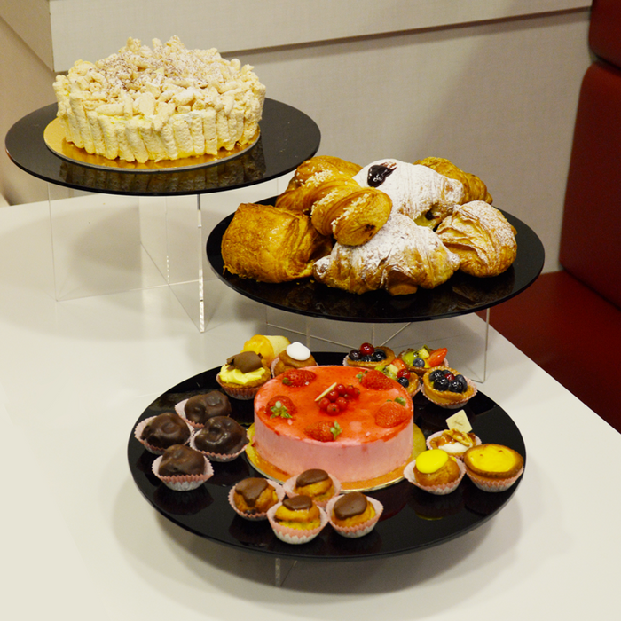 Alzatina Round Torte Varie Altezze NERA - Top Eventi Store